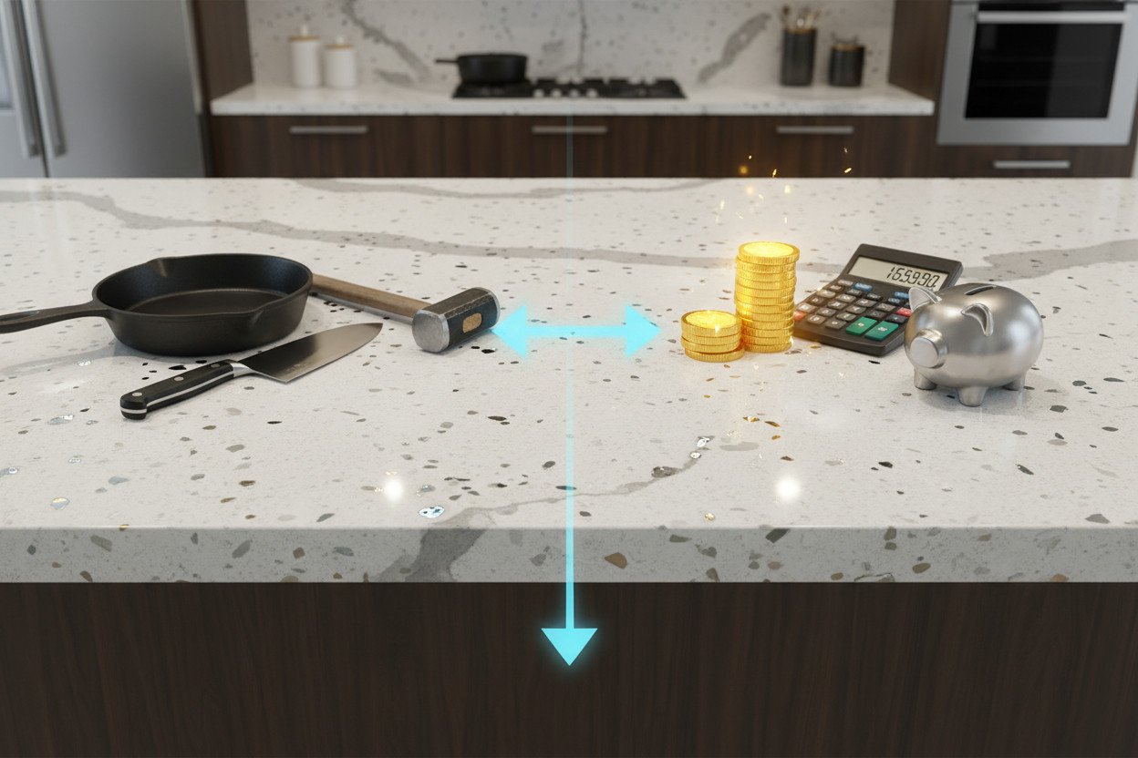 Blat kwarcowy — trwałość kontra cena