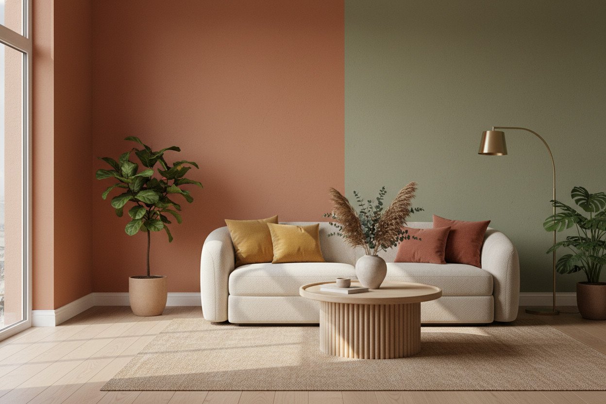 Ciepła paleta barw i nowe kolory ścian 2026