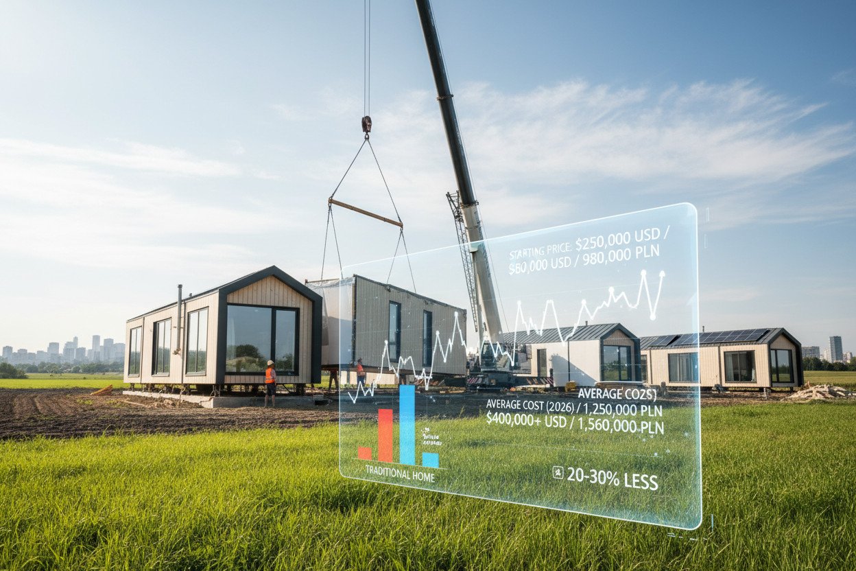 Dom modułowy cena — ile trzeba zapłacić w 2026