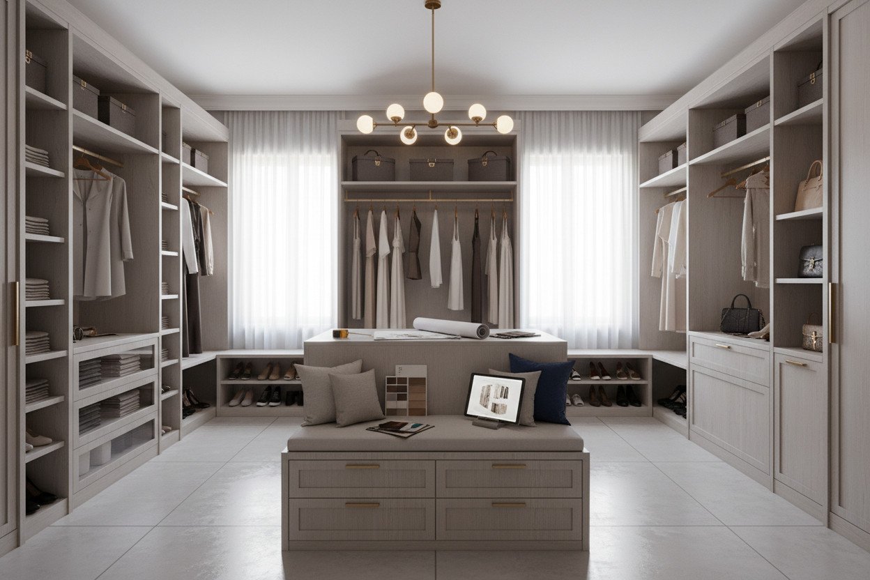 Garderoba walk-in — jak zaplanować przestrzeń i co wpływa na projekt