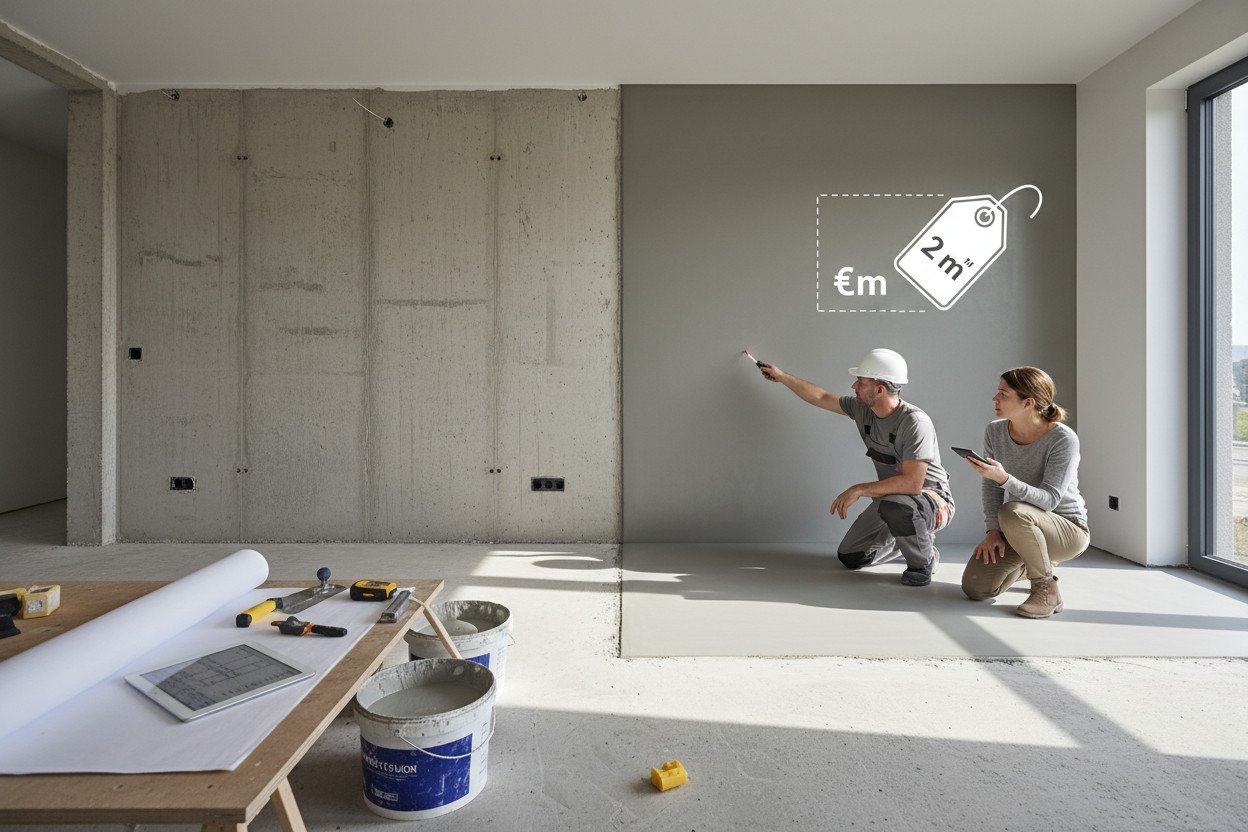 Koszty mikrocementu — ile zapłacimy za m² w praktyce