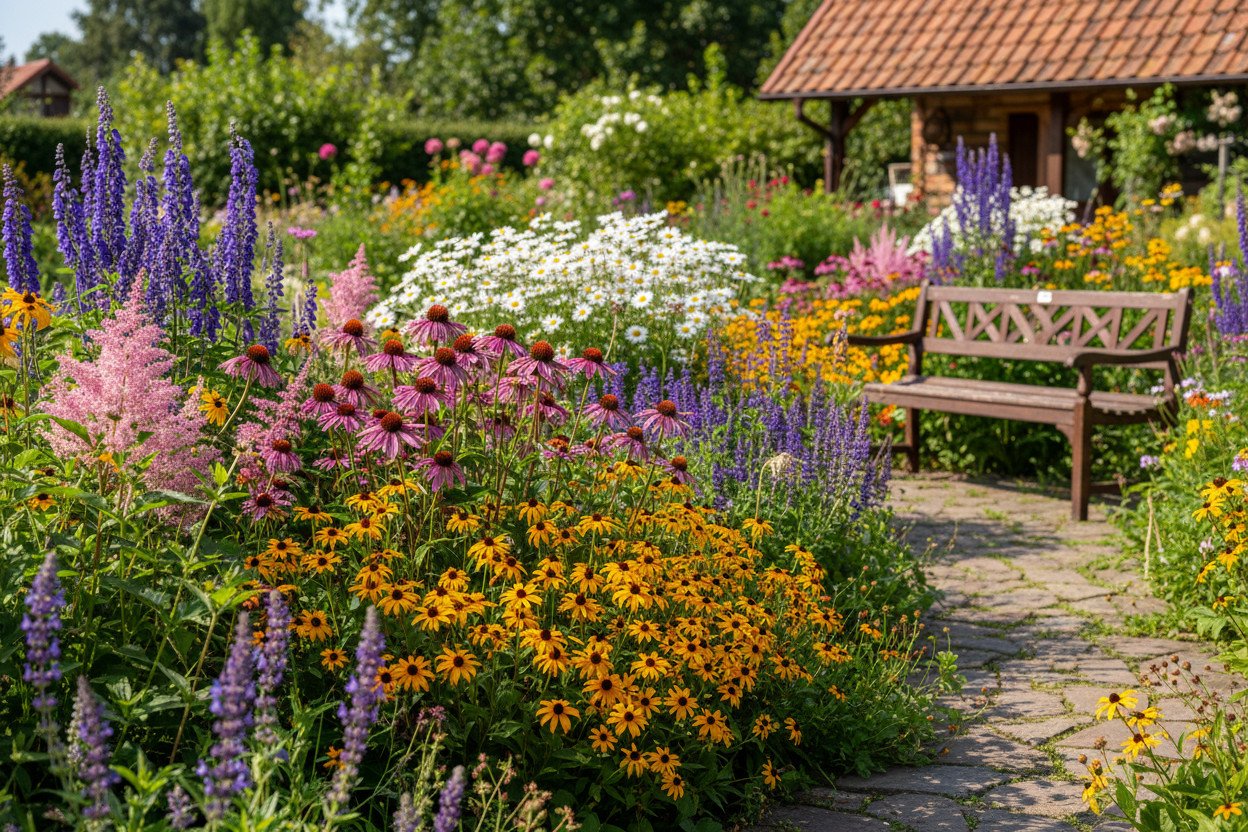 Kwiaty wieloletnie kwitnące latem — serce sezonu