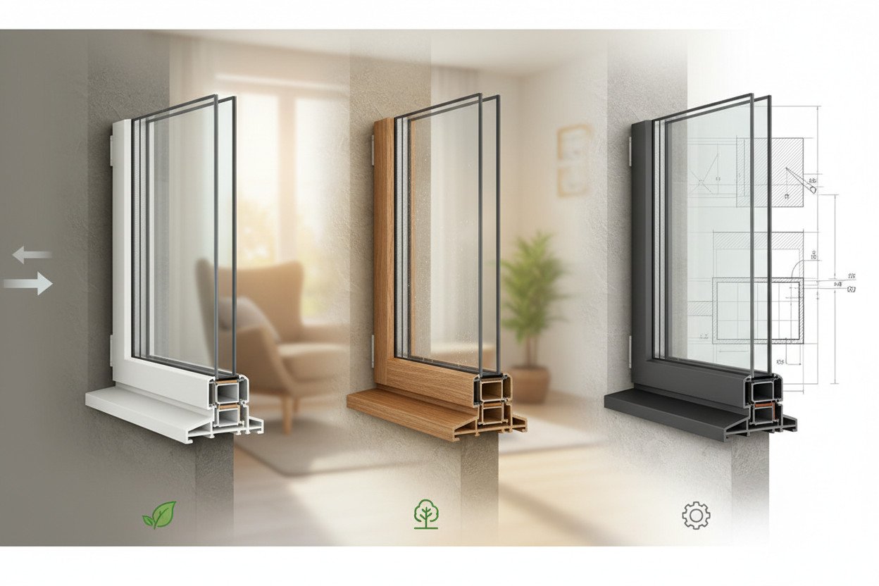 Okna PCV, drewniane i aluminiowe — co wybrać do modernizacji