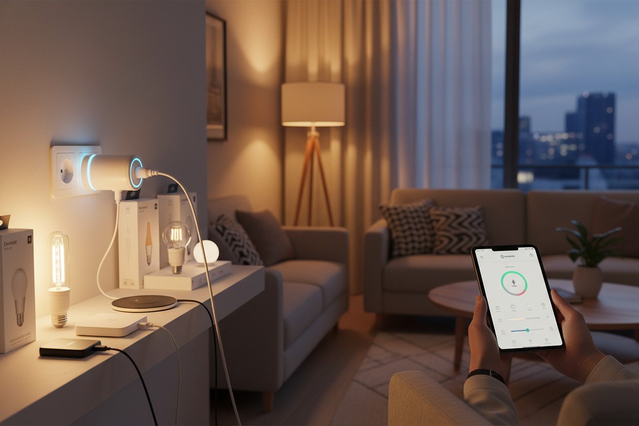 Oświetlenie i gniazdka — efektywny start za 200–250 zł