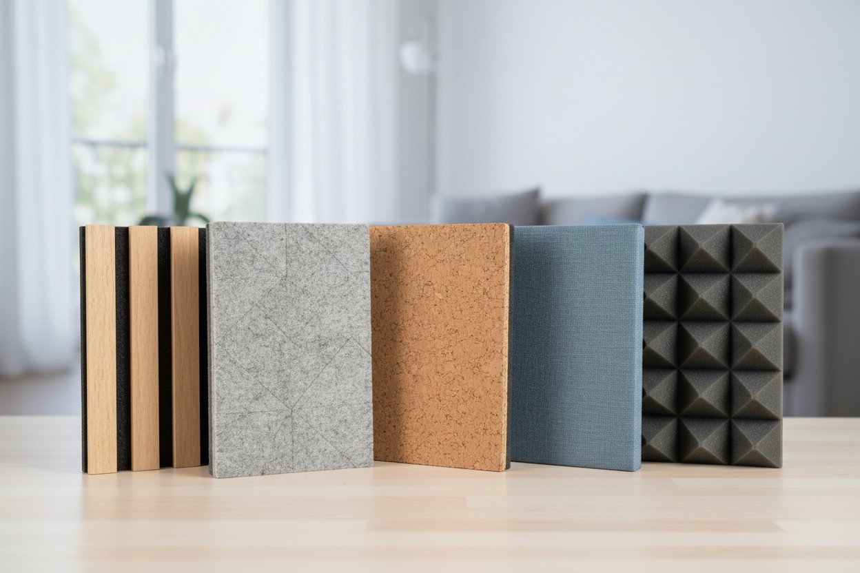 Panele dźwiękochłonne — porównanie materiałów