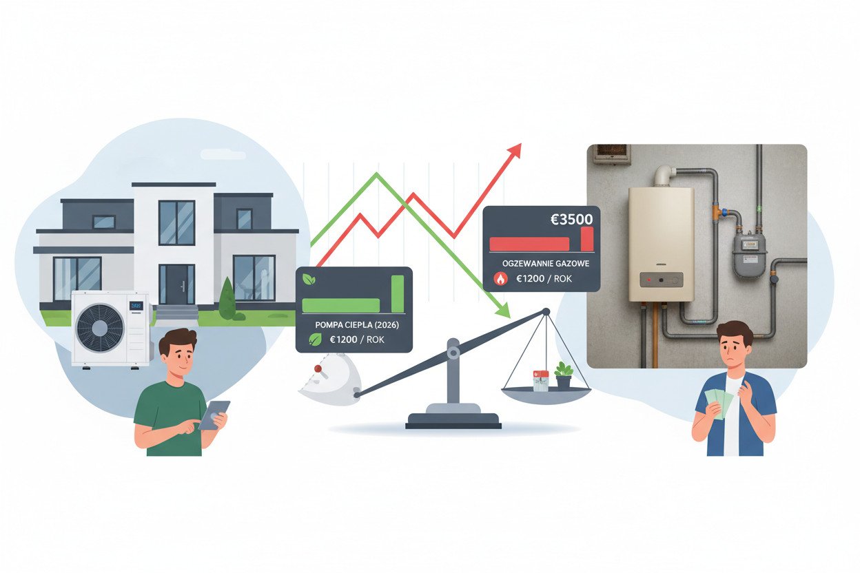 Roczne koszty eksploatacji i porównanie z ogrzewaniem gazowym