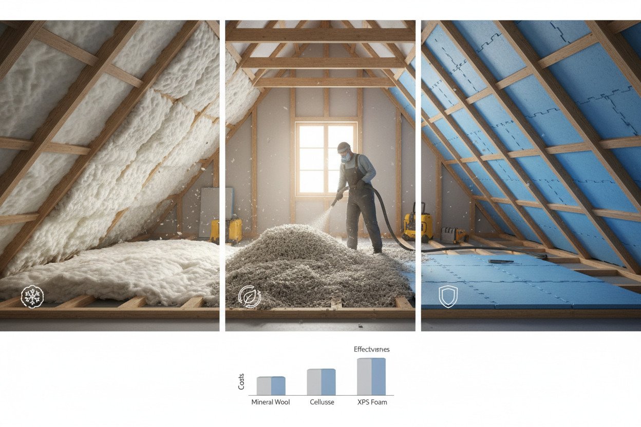 Rodzaje izolacji poddasza — porównanie materiałów
