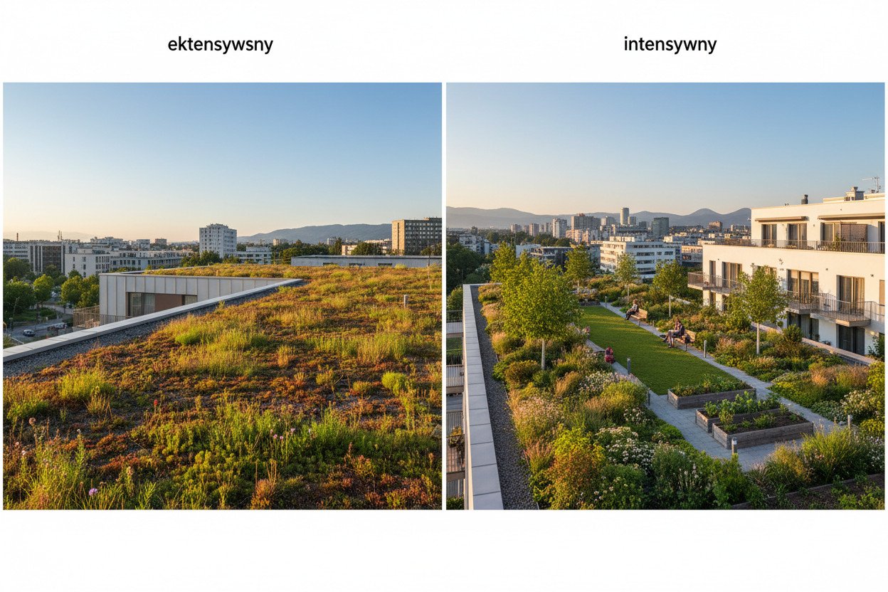 Rodzaje zielonych dachów — ekstensywny czy intensywny
