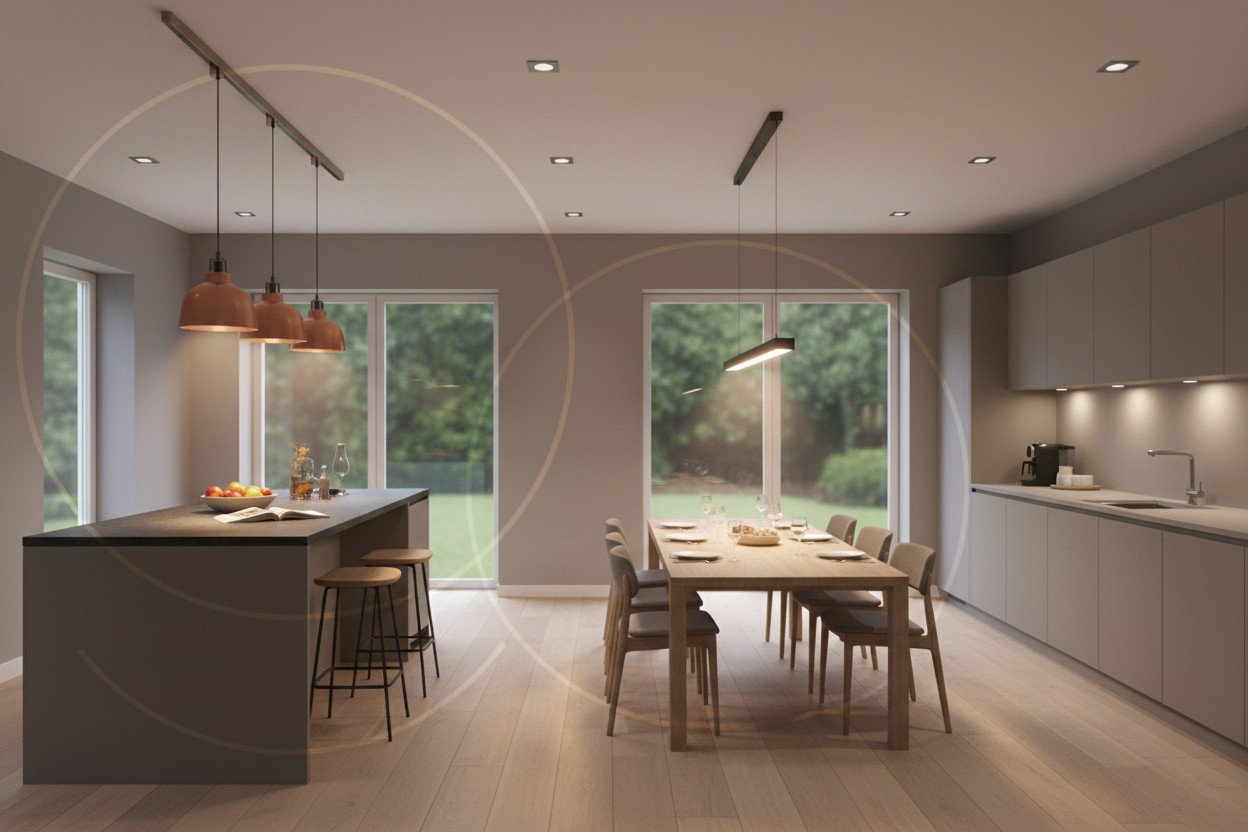 Strefowanie kuchni — dlaczego jedno źródło światła nie wystarczy