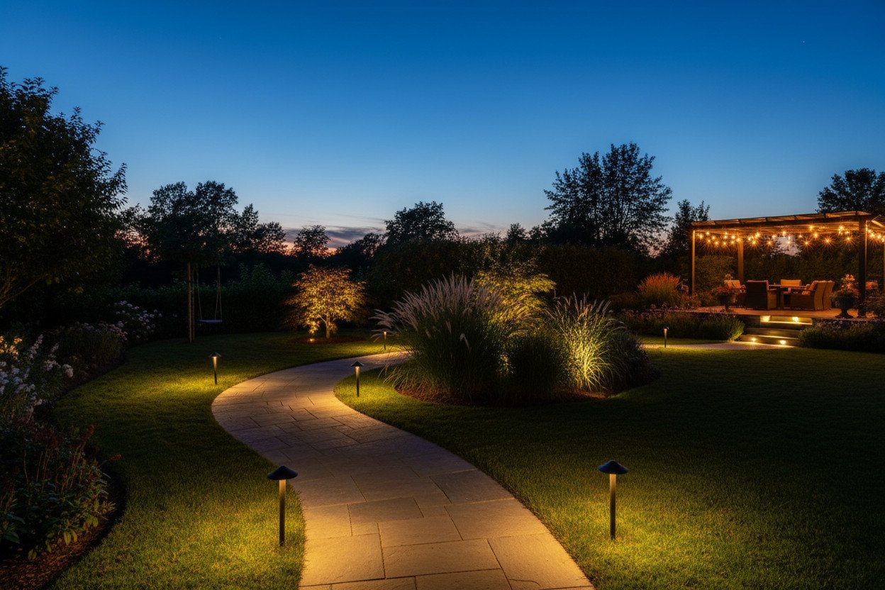Strefy oświetlenia w ogrodzie — co i po co iluminować