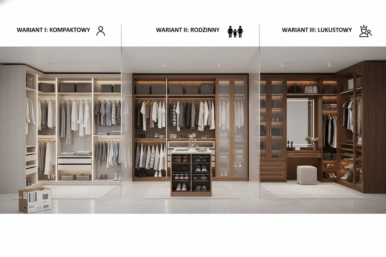 Trzy warianty garderoby — czym się różnią i dla kogo są
