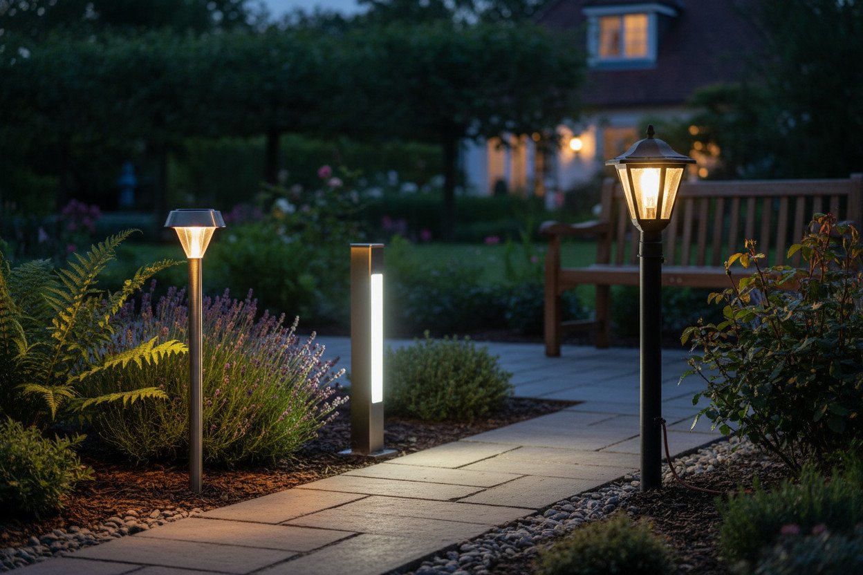 Typy lamp ogrodowych — lampy solarne, LED i zasilanie sieciowe